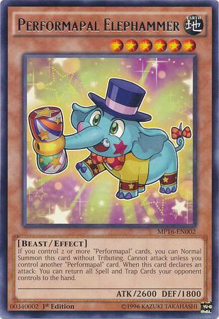 Performapal Elephammer [MP16-EN002] Rare | Good Games Adelaide SA