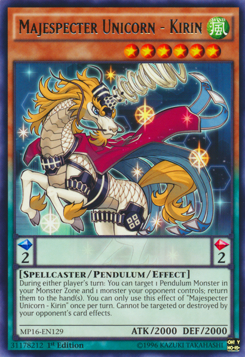 Majespecter Unicorn - Kirin [MP16-EN129] Rare | Good Games Adelaide SA