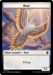 Storm Crow // Bird (003) Double-Sided Token [Bloomburrow Commander Tokens] | Good Games Adelaide SA