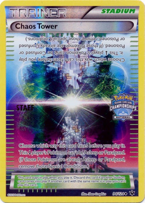 Chaos Tower (94/124) (National Championship Promo Staff) [XY: Fates Collide] | Good Games Adelaide SA