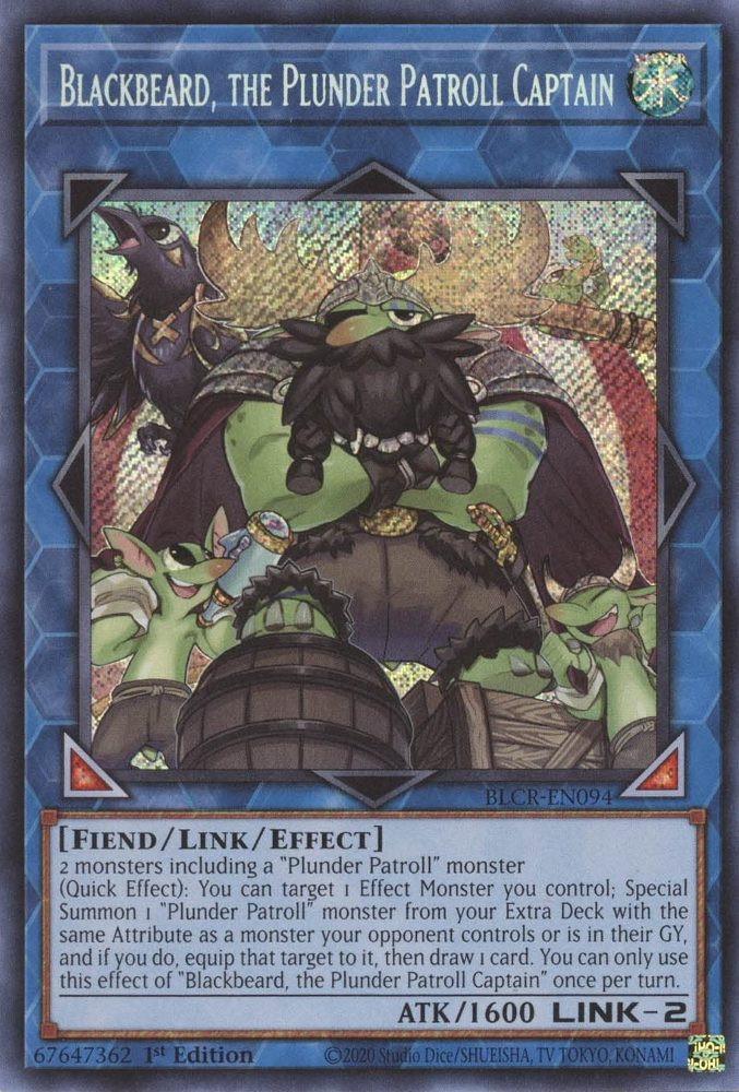 Blackbeard, the Plunder Patroll Captain [BLCR-EN094] Secret Rare | Good Games Adelaide SA
