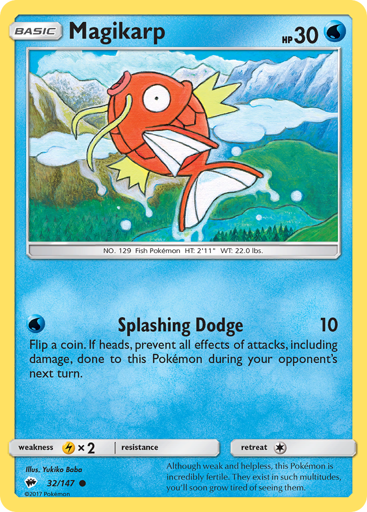 Magikarp (32/147) [Sun & Moon: Burning Shadows] | Good Games Adelaide SA
