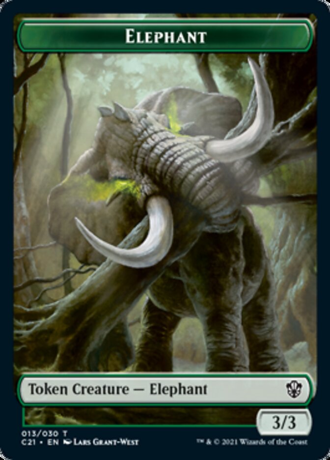 Frog Lizard // Elephant Token [Commander 2021 Tokens] | Good Games Adelaide SA