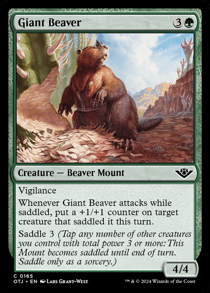 Giant Beaver 165/286 (Outlaws of Thunder Junction)  - Foil | Good Games Adelaide SA