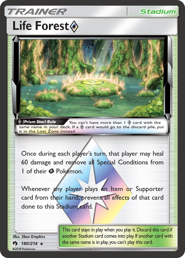 Life Forest (180/214) (Prism Star) [Sun & Moon: Lost Thunder] | Good Games Adelaide SA