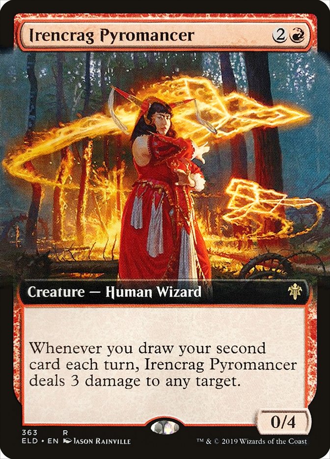 Irencrag Pyromancer (Extended Art) [Throne of Eldraine] | Good Games Adelaide SA
