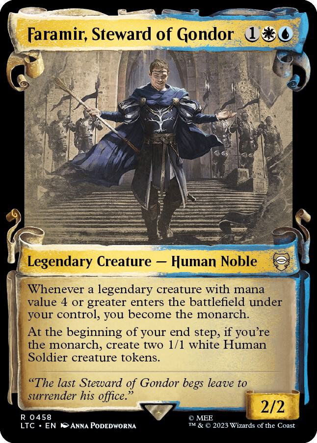 Faramir, Steward of Gondor 458 (Commander: The Lord of the Rings: Tales of Middle-earth)  - Showcase Scroll Foil | Good Games Adelaide SA