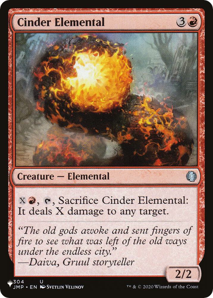 Cinder Elemental 304/078 (The List Reprints)  | Good Games Adelaide SA