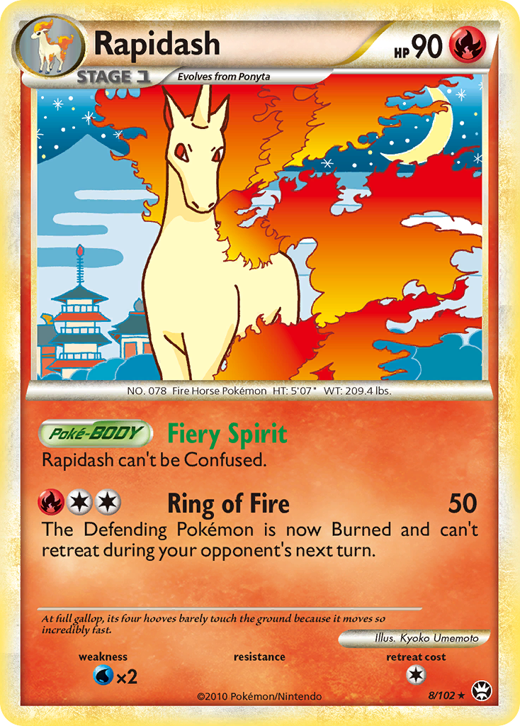 Rapidash (8/102) [HeartGold & SoulSilver: Triumphant] | Good Games Adelaide SA