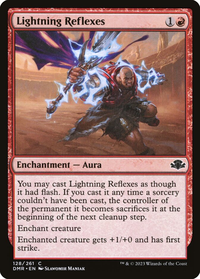 Lightning Reflexes 128 (Dominaria Remastered)  - Foil | Good Games Adelaide SA