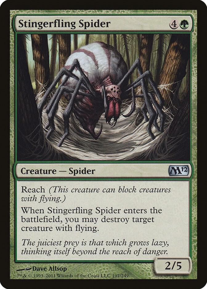 Stingerfling Spider 197 (Magic 2012 (M12))  - Foil | Good Games Adelaide SA