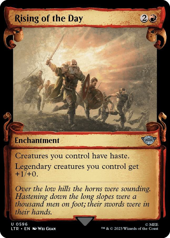 Rising of the Day 596 (Universes Beyond: The Lord of the Rings: Tales of Middle-earth)  - Showcase Scroll | Good Games Adelaide SA
