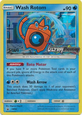 Wash Rotom (SM94) (Staff Prerelease Promo) [Sun & Moon: Black Star Promos] | Good Games Adelaide SA