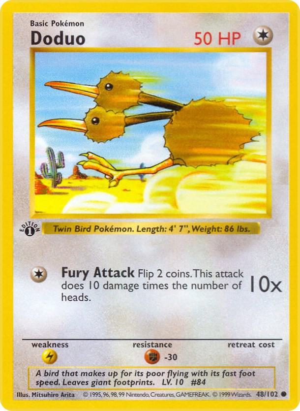 Doduo 048/102 (Base Set (Shadowless))  - 1st Edition | Good Games Adelaide SA