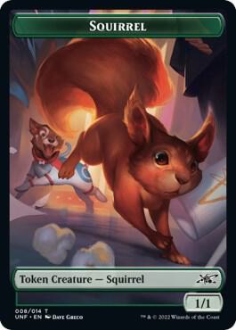 Squirrel Food 011 Double sided Token  (Unfinity)  - Foil | Good Games Adelaide SA