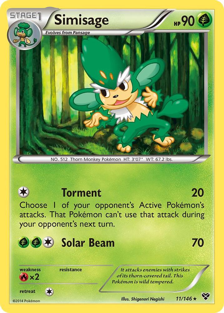 Simisage 11/146 (XY Base Set)  | Good Games Adelaide SA