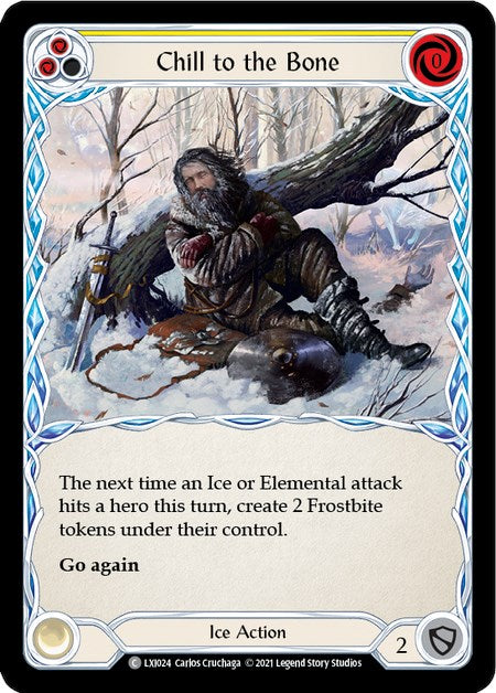 Chill to the Bone (Yellow) [LXI024] (Tales of Aria Lexi Blitz Deck)  1st Edition Normal | Good Games Adelaide SA