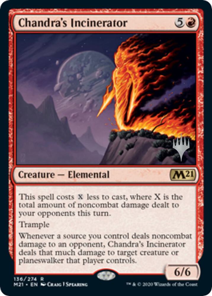 Chandras Incinerator 136 (Promo Pack: Core Set 2021)  - Foil | Good Games Adelaide SA