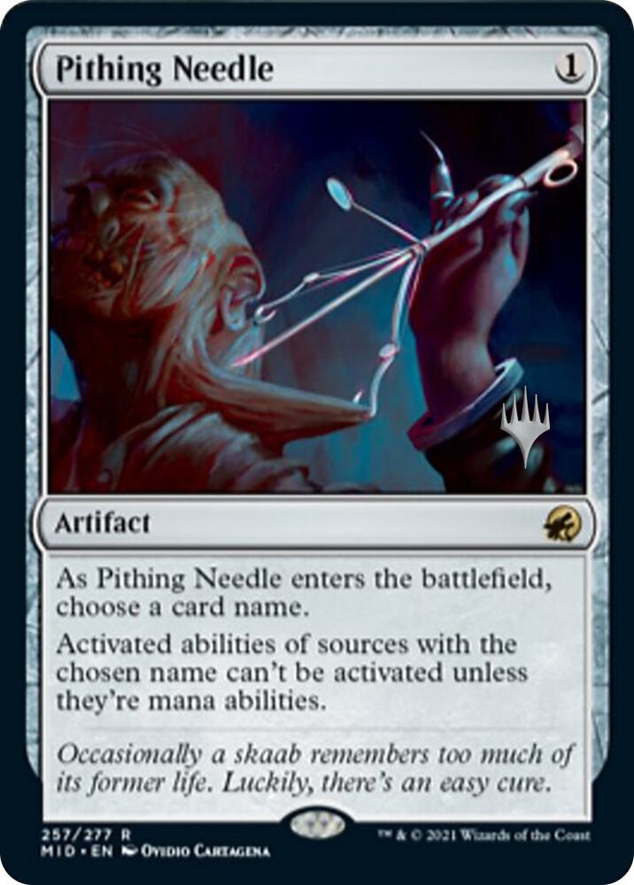 Pithing Needle 257 (Promo Pack: Innistrad: Midnight Hunt)  - Foil | Good Games Adelaide SA
