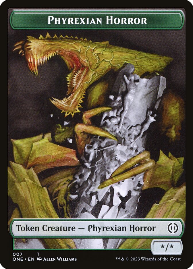 Phyrexian Goblin // Phyrexian Horror Double-Sided Token [Phyrexia: All Will Be One Tokens] | Good Games Adelaide SA