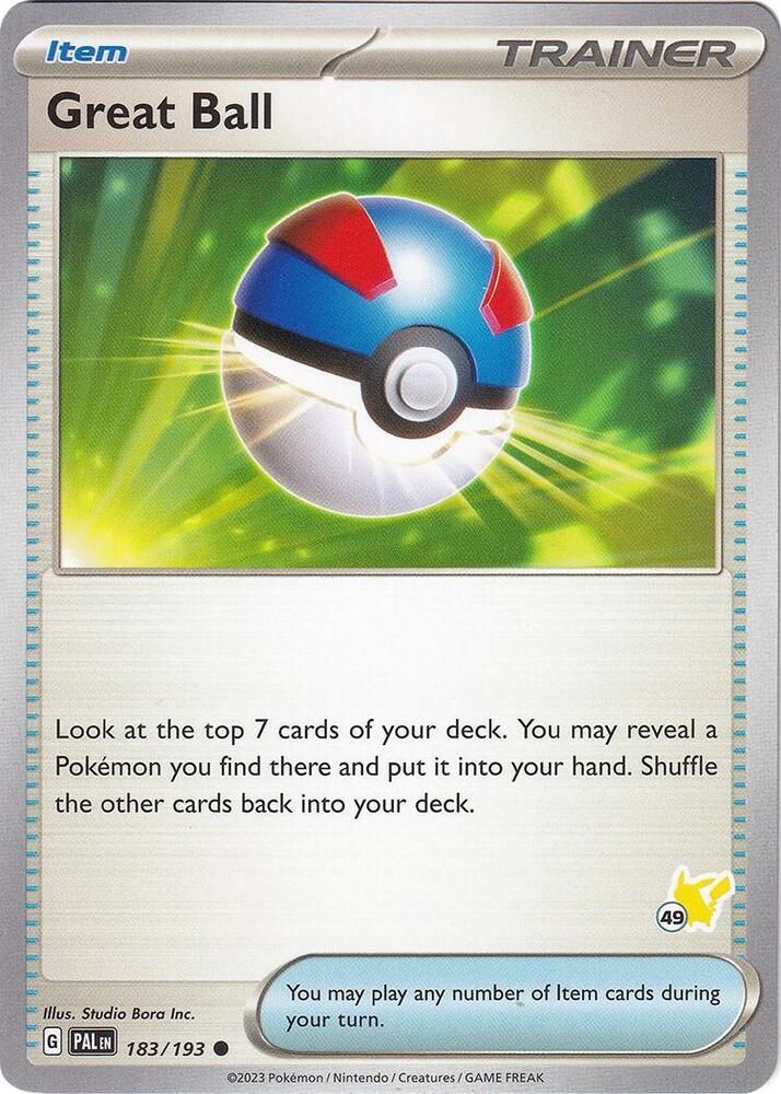 Great Ball Pikachu 49 183/193 (Battle Academy 2024)  | Good Games Adelaide SA