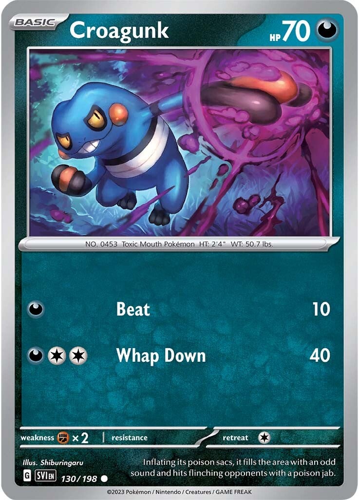 Croagunk (130/198) [Scarlet & Violet: Base Set] | Good Games Adelaide SA