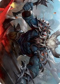 Frenzied Raider Art Card (Gold-Stamped Signature) [Kaldheim: Art Series] | Good Games Adelaide SA