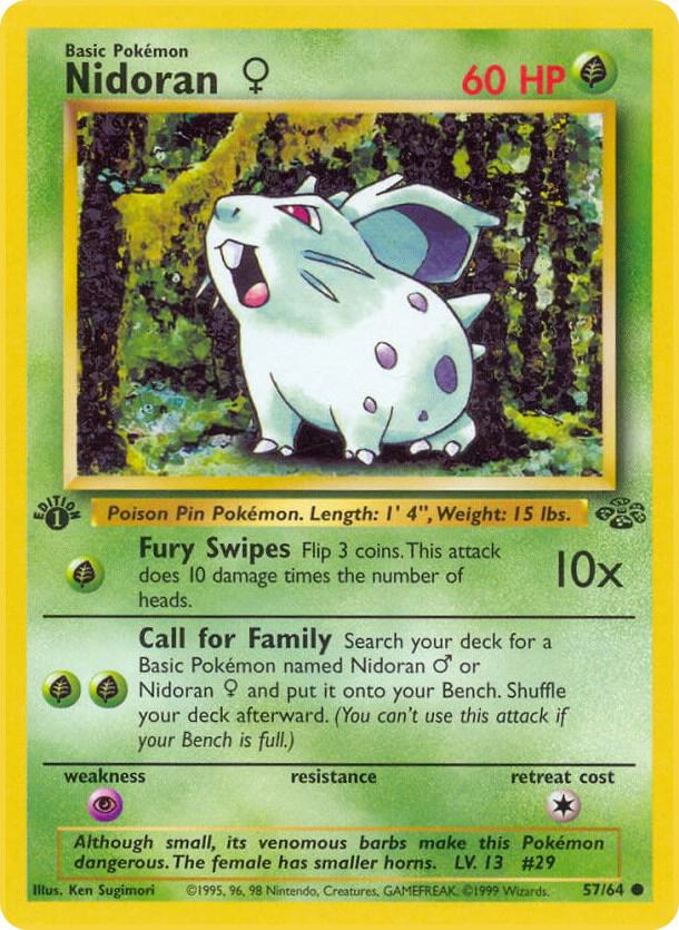 Nidoran F 57/64 (Jungle)  - 1st Edition | Good Games Adelaide SA