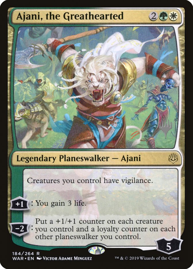 Ajani, the Greathearted [Promo Pack: Throne of Eldraine] | Good Games Adelaide SA