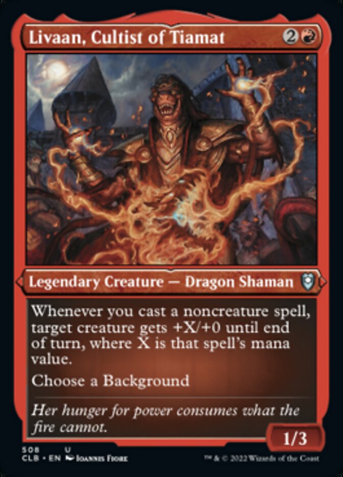 Livaan, Cultist of Tiamat (Foil Etched) [Commander Legends: Battle for Baldur's Gate] | Good Games Adelaide SA