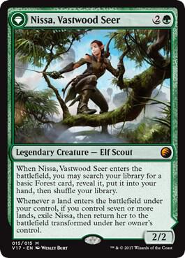 Nissa, Vastwood Seer // Nissa, Sage Animist 15 (From the Vault: Transform)  - Foil | Good Games Adelaide SA