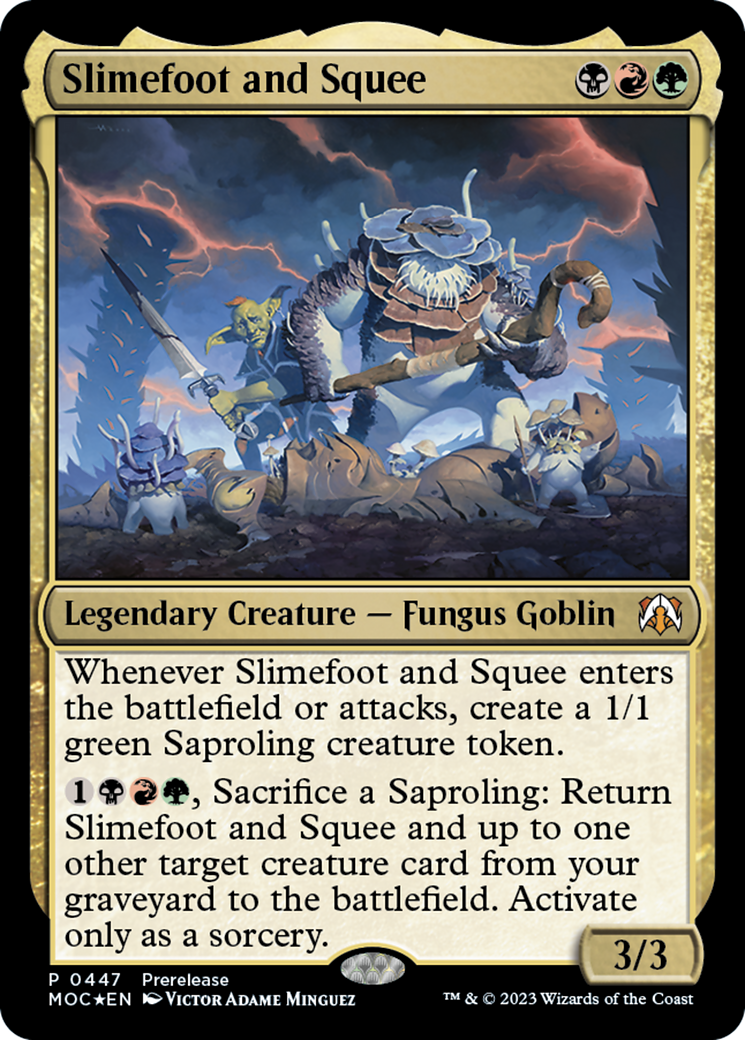 Slimefoot and Squee [March of the Machine Commander Prerelease Promos] | Good Games Adelaide SA