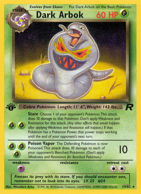 Dark Arbok (19/82) [Team Rocket 1st Edition] | Good Games Adelaide SA