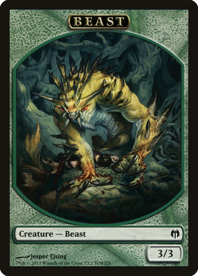 Beast Token [Duel Decks: Heroes vs. Monsters Tokens] | Good Games Adelaide SA
