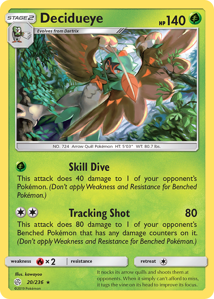 Decidueye (20/236) [Sun & Moon: Cosmic Eclipse] | Good Games Adelaide SA