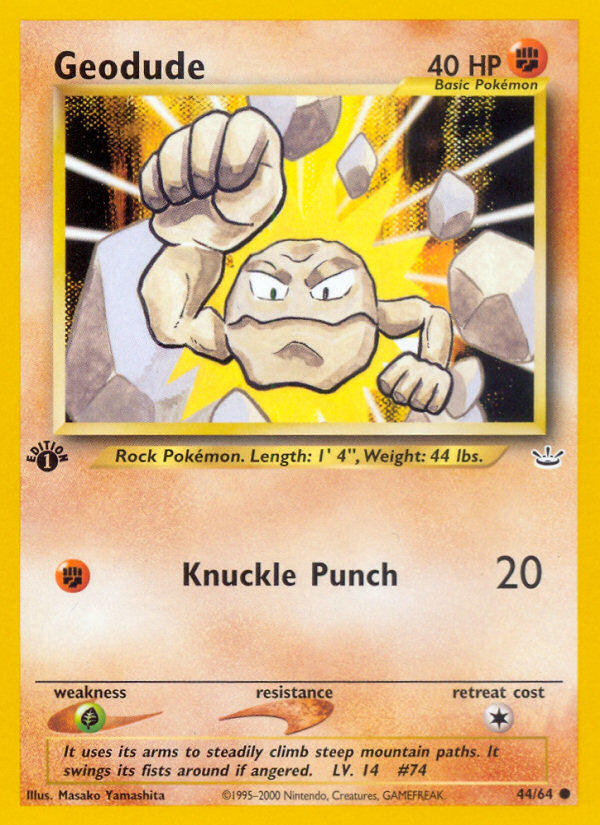 Geodude (44/64) [Neo Revelation 1st Edition] | Good Games Adelaide SA
