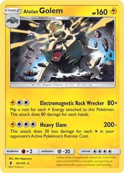 Alolan Golem 42 145 Cosmos Holo 042/145 (Blister Exclusives)  - Holofoil | Good Games Adelaide SA