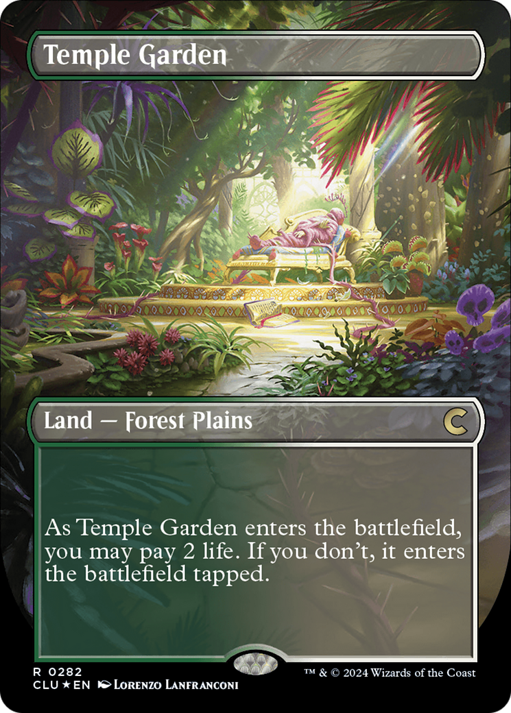 Temple Garden (Borderless) [Ravnica: Clue Edition] | Good Games Adelaide SA