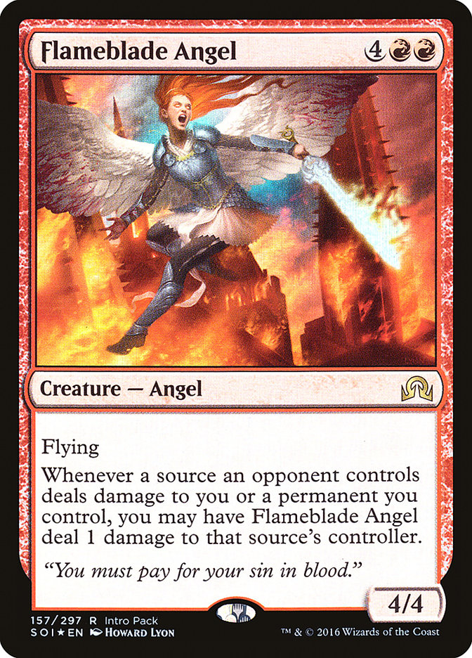 Flameblade Angel [Shadows over Innistrad Promos] | Good Games Adelaide SA