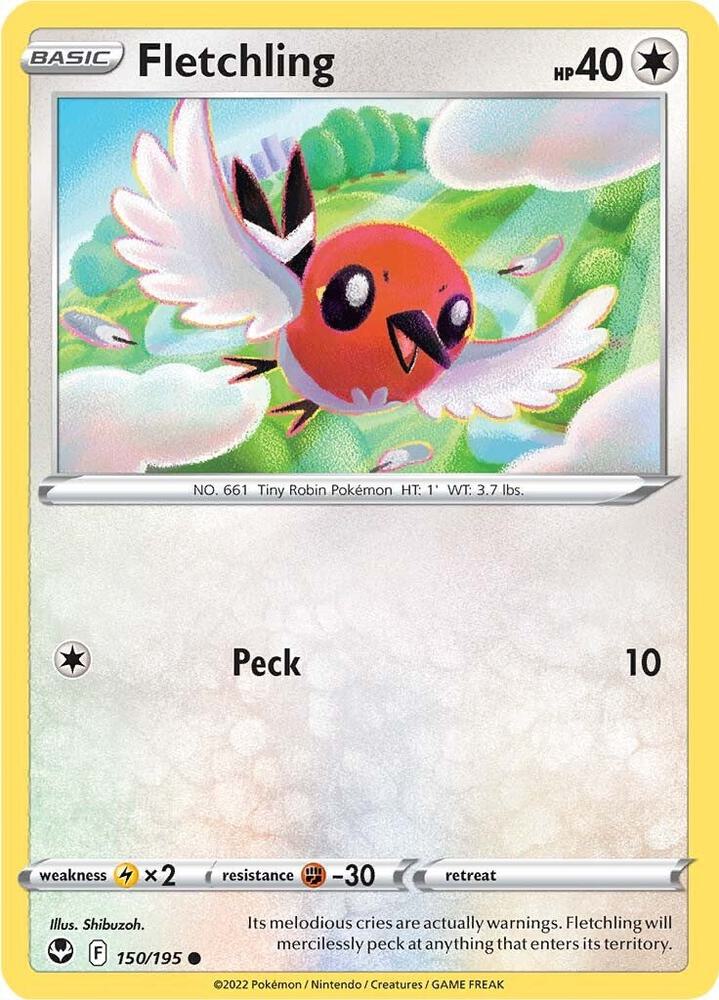 Fletchling 150/195 (SWSH12: Silver Tempest)  | Good Games Adelaide SA