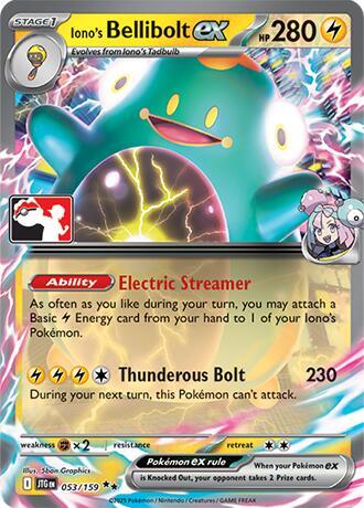 Iono's Bellibolt ex Series 7/8 053/159 (Prize Pack Series Cards)  - Holofoil | Good Games Adelaide SA