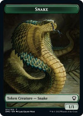 Human // Snake Double-sided Token [Dominaria United Commander Tokens] | Good Games Adelaide SA