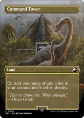 Command Tower // Commander Tower (Borderless) [Jurassic World Collection] | Good Games Adelaide SA
