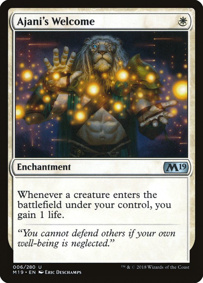 Ajani's Welcome [Core Set 2019] | Good Games Adelaide SA