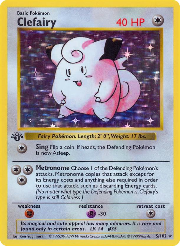 Clefairy 005/102 (Base Set (Shadowless))  - 1st Edition Holofoil | Good Games Adelaide SA
