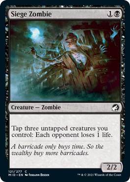 Siege Zombie 121 (Innistrad: Midnight Hunt)  - Foil | Good Games Adelaide SA