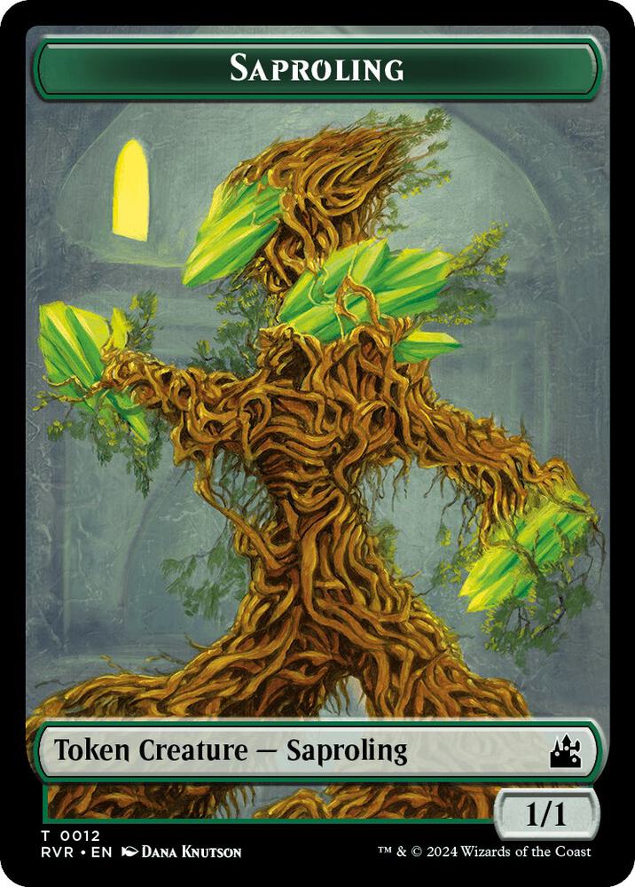Saproling Emblem Domri Rade Double Sided Token 12 // 20 (Ravnica Remastered)  - Foil | Good Games Adelaide SA