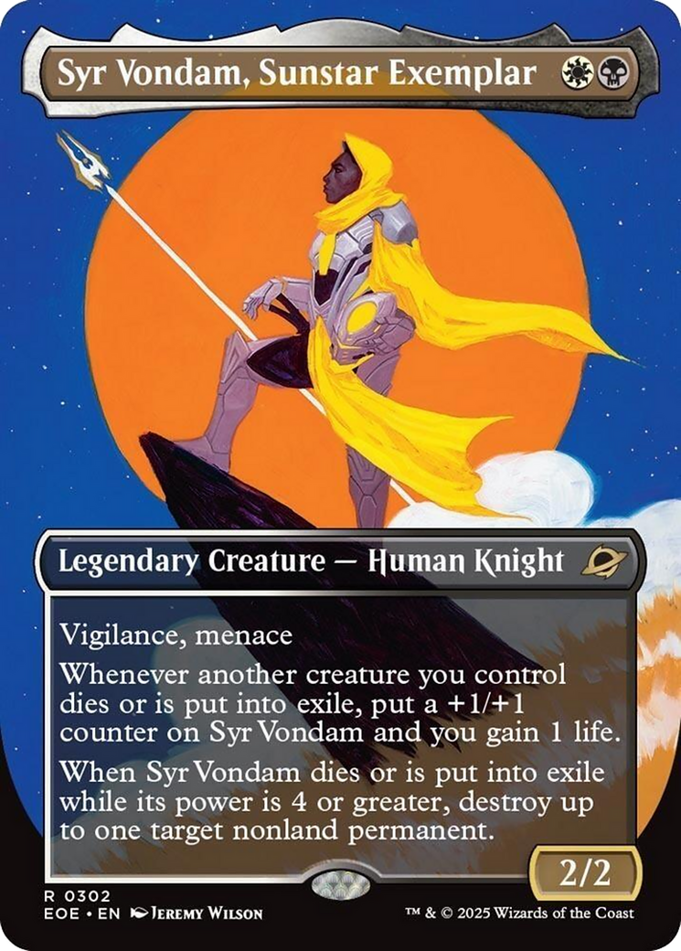 Syr Vondam, Sunstar Exemplar (Borderless) [Edge of Eternities] | Good Games Adelaide SA