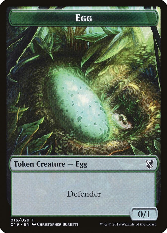 Rhino // Egg Double-sided Token [Commander 2019 Tokens] | Good Games Adelaide SA