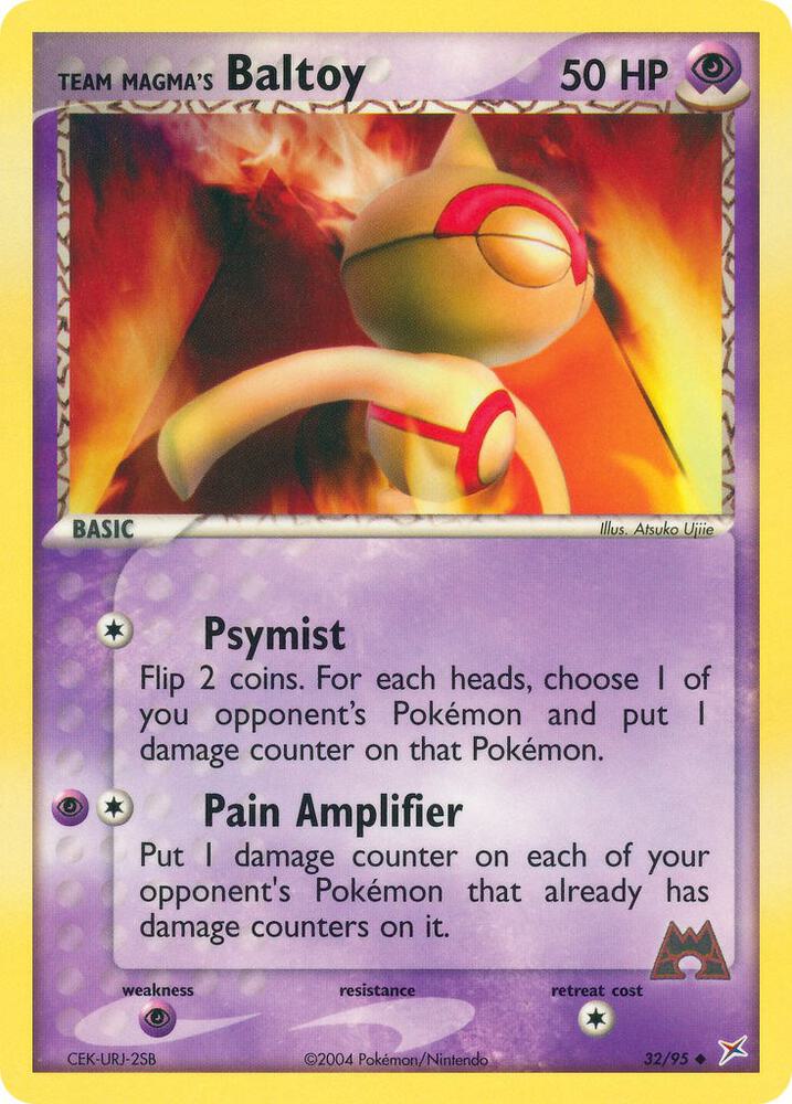 Team Magma's Baltoy 32/95 (Team Magma vs Team Aqua)  - Reverse Holofoil | Good Games Adelaide SA